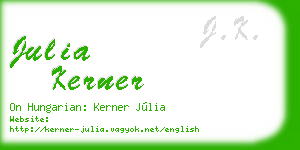 julia kerner business card